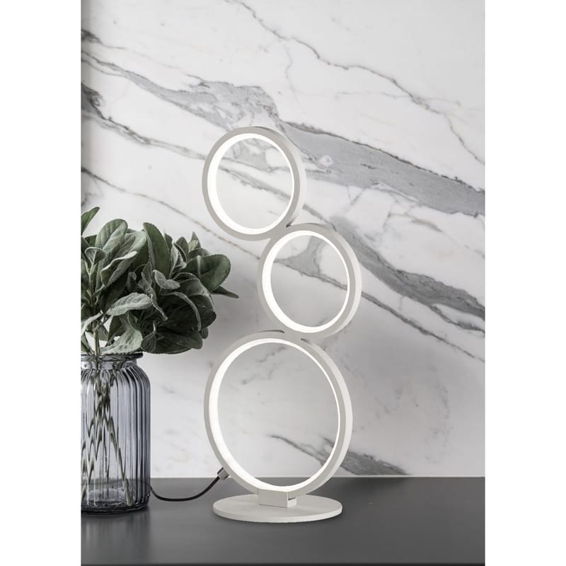 Bordslampa Rondo - Mattvit - Belysning & el - Inomhusbelysning & lampor - Sänglampor & nattduksbordslampa - Sänglampa bord