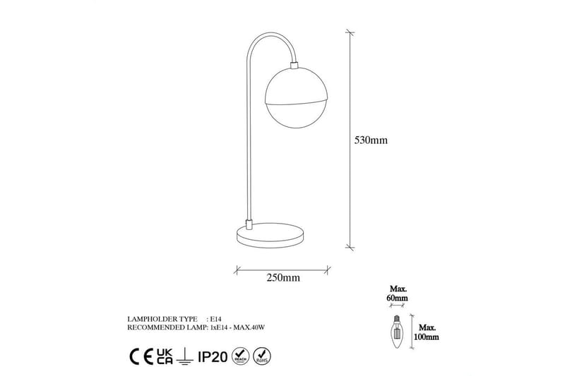 Bordslampa Soona Gold - Guld - Belysning & el - Inomhusbelysning & lampor - Sänglampor & nattduksbordslampa - Sänglampa bord