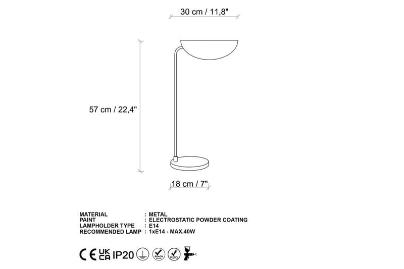 Bordslampa Sosri Svart - Svart - Belysning & el - Inomhusbelysning & lampor - Sänglampor & nattduksbordslampa - Sänglampa bord