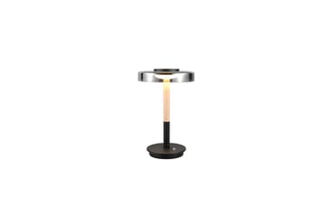 Bordslampa TRIO Celeste Mattsvart/kromad/trä - Mattsvart/kromad/trä - Belysning & el - Inomhusbelysning & lampor - Sänglampor & nattduksbordslampa - Sänglampa bord
