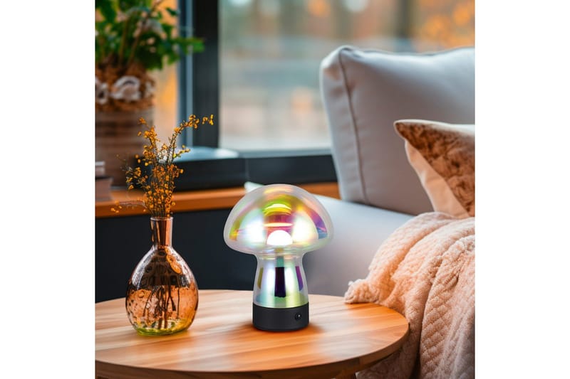 Bordslampa TRIO Dooley Transparent iriserande - Transparent iriserande - Belysning & el - Inomhusbelysning & lampor - Sänglampor & nattduksbordslampa - Sänglampa bord