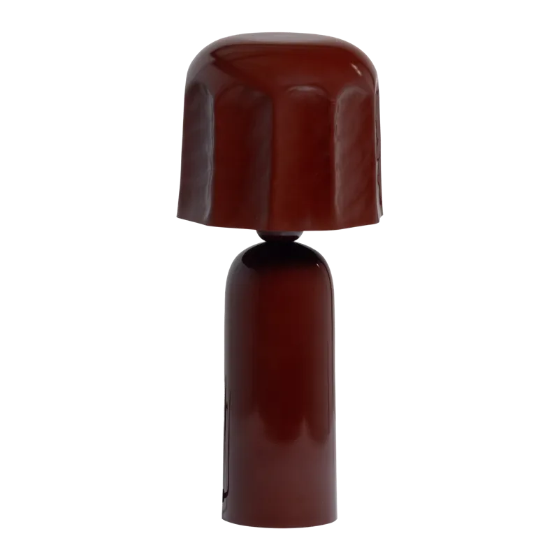 Bordslampa Virel 39 cm, Brun/Röd