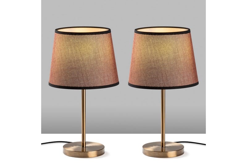 Bordslampset (2 stycken) Jaspal Antik - Antik - Belysning & el - Inomhusbelysning & lampor - Sänglampor & nattduksbordslampa - Sänglampa bord