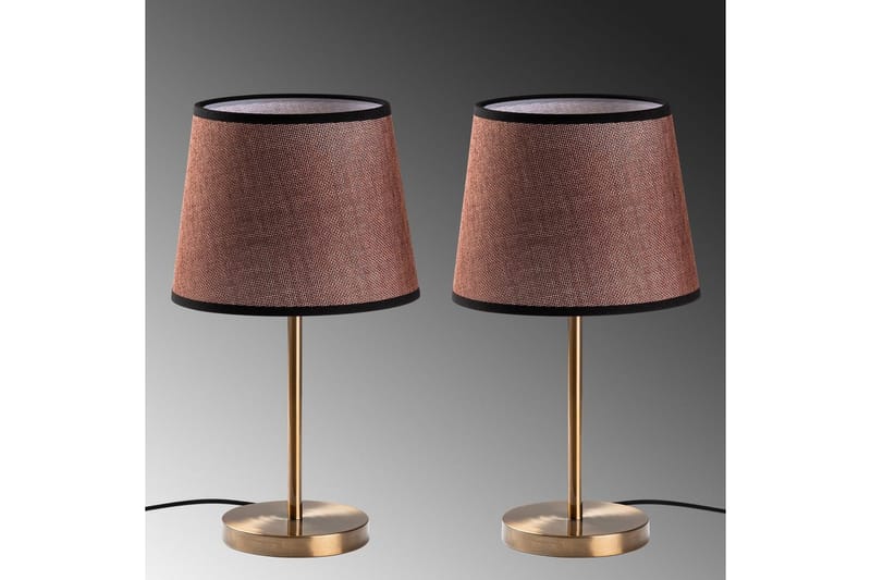 Bordslampset (2 stycken) Jaspal Antik - Antik - Belysning & el - Inomhusbelysning & lampor - Sänglampor & nattduksbordslampa - Sänglampa bord