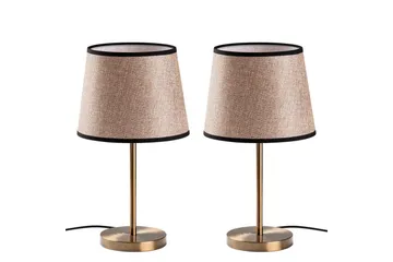 Bordslampset (2 stycken) Jaspal Antik / Svart