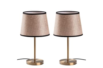 Bordslampset (2 stycken) Jaspal Antik / Svart