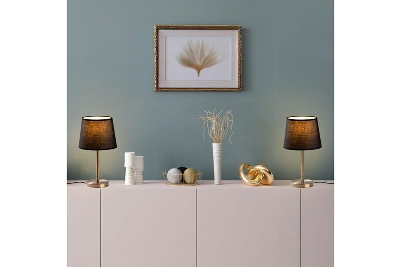 Bordslampset (2 stycken) Jaspal Mörk Antik - Mörk Antik - Belysning & el - Inomhusbelysning & lampor - Sänglampor & nattduksbordslampa - Sänglampa bord