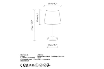 Bordslampset (2 stycken) Jaspal Mörk Antik - Mörk Antik - Belysning & el - Inomhusbelysning & lampor - Sänglampor & nattduksbordslampa - Sänglampa bord