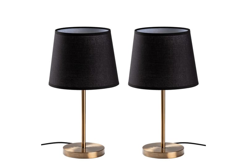 Bordslampset (2 stycken) Jaspal Mörk Antik - Mörk Antik - Belysning & el - Inomhusbelysning & lampor - Sänglampor & nattduksbordslampa - Sänglampa bord