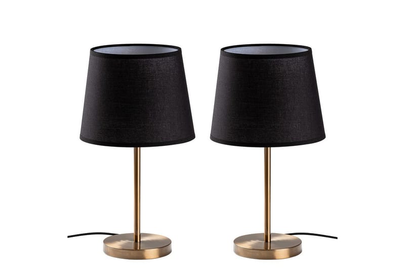 Bordslampset (2 stycken) Jaspal Mörk Antik, Mörk Antik