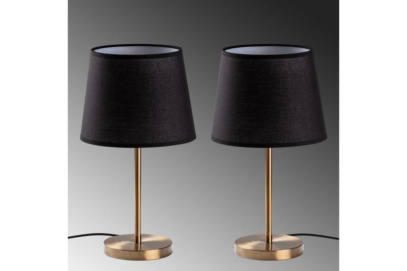 Bordslampset (2 stycken) Jaspal Mörk Antik - Mörk Antik - Belysning & el - Inomhusbelysning & lampor - Sänglampor & nattduksbordslampa - Sänglampa bord