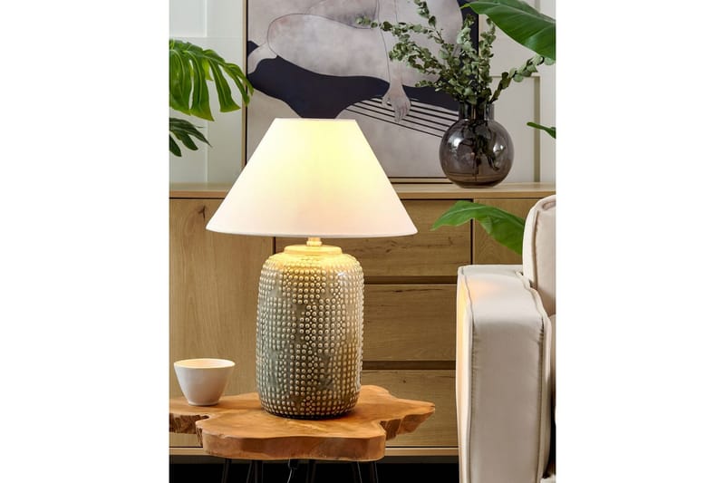 Budelli Bordslampa 47 cm E27 - Mörkgrön/Vit - Belysning & el - Inomhusbelysning & lampor - Sänglampor & nattduksbordslampa - Sänglampa bord
