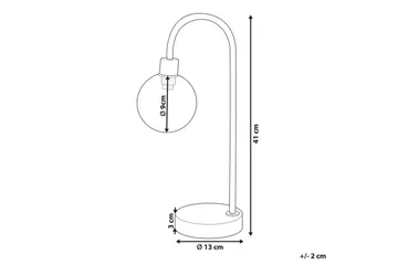 Capramis Bordslampa 41 cm G9 - Guld - Belysning & el - Inomhusbelysning & lampor - Sänglampor & nattduksbordslampa - Sänglampa bord