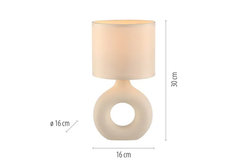 Carara Just Light Bordslampa - Beige - Belysning & el - Inomhusbelysning & lampor - Sänglampor & nattduksbordslampa - Sänglampa bord