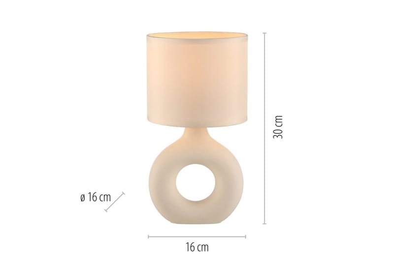 Carara Just Light Bordslampa - Beige - Belysning & el - Inomhusbelysning & lampor - Sänglampor & nattduksbordslampa - Sänglampa bord