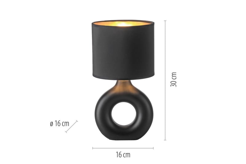 Carara Just Light Bordslampa - Black - Belysning & el - Inomhusbelysning & lampor - Sänglampor & nattduksbordslampa - Sänglampa bord