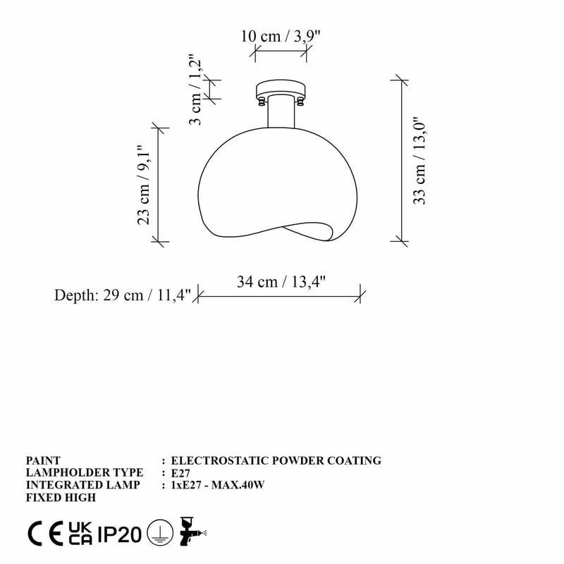 Corlinor Bordslampa 34 cm - Vit - Belysning & el - Inomhusbelysning & lampor - Sänglampor & nattduksbordslampa - Sänglampa bord