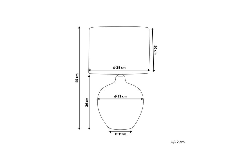 Dellgavo Bordslampa 45 cm E27 - Flerfärgad - Belysning & el - Inomhusbelysning & lampor - Sänglampor & nattduksbordslampa - Sänglampa bord