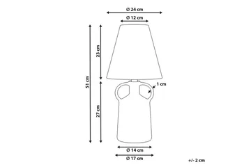Diametro Bordslampa 51 cm E27 - Vit/Natur - Belysning & el - Inomhusbelysning & lampor - Sänglampor & nattduksbordslampa - Sänglampa bord