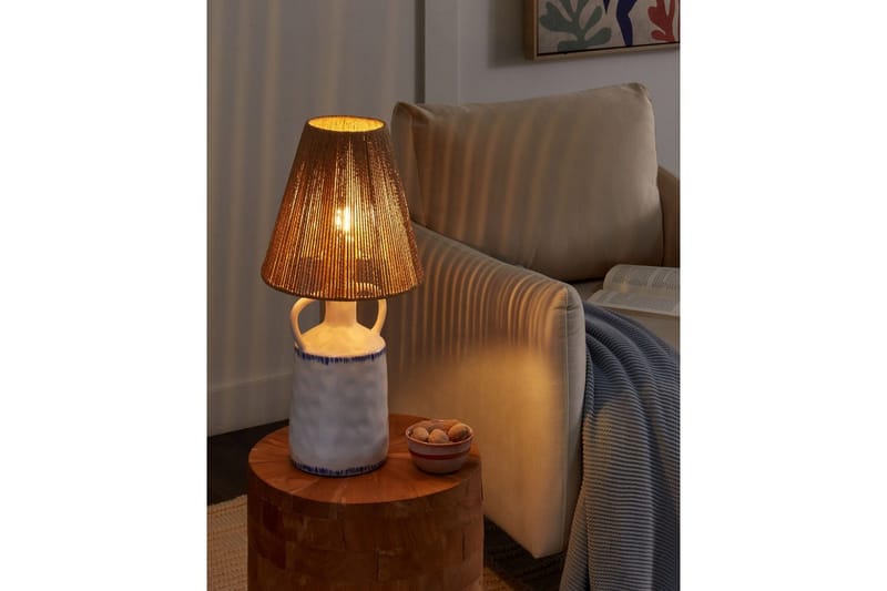 Diametro Bordslampa 51 cm E27 - Vit/Natur - Belysning & el - Inomhusbelysning & lampor - Sänglampor & nattduksbordslampa - Sänglampa bord