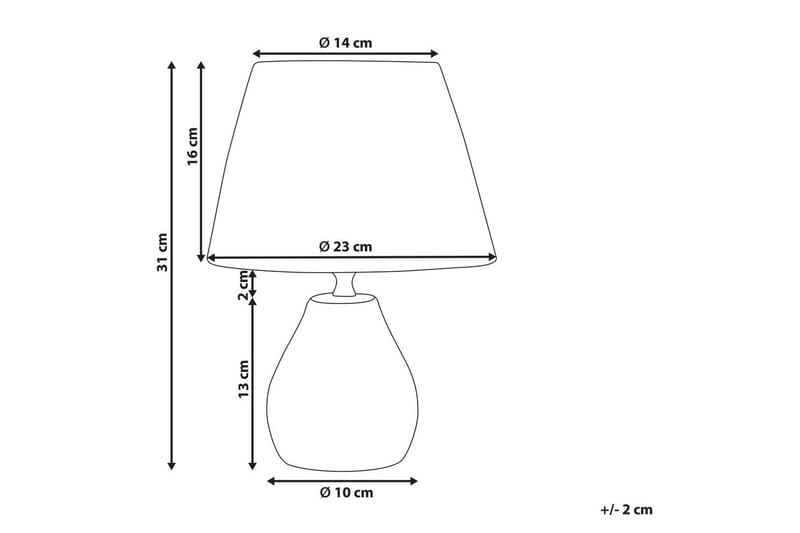 Favignito Bordslampa 2 st 31 cm E27 - Vit/Natur - Belysning & el - Inomhusbelysning & lampor - Sänglampor & nattduksbordslampa - Sänglampa bord