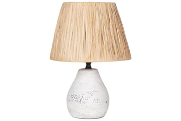 Favignito Bordslampa 2 st 31 cm E27 - Vit/Natur - Belysning & el - Inomhusbelysning & lampor - Sänglampor & nattduksbordslampa - Sänglampa bord