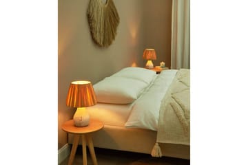 Favignito Bordslampa 2 st 31 cm E27 - Vit/Natur - Belysning & el - Inomhusbelysning & lampor - Sänglampor & nattduksbordslampa - Sänglampa bord