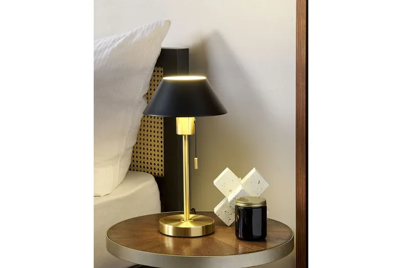 Filfla Bordslampa 37 cm E27 - Mässing/Svart - Belysning & el - Inomhusbelysning & lampor - Sänglampor & nattduksbordslampa - Sänglampa bord