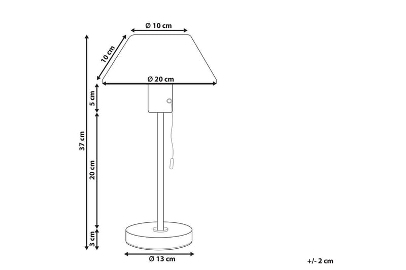 Filfla Bordslampa 37 cm E27 - Mässing/Svart - Belysning & el - Inomhusbelysning & lampor - Sänglampor & nattduksbordslampa - Sänglampa bord