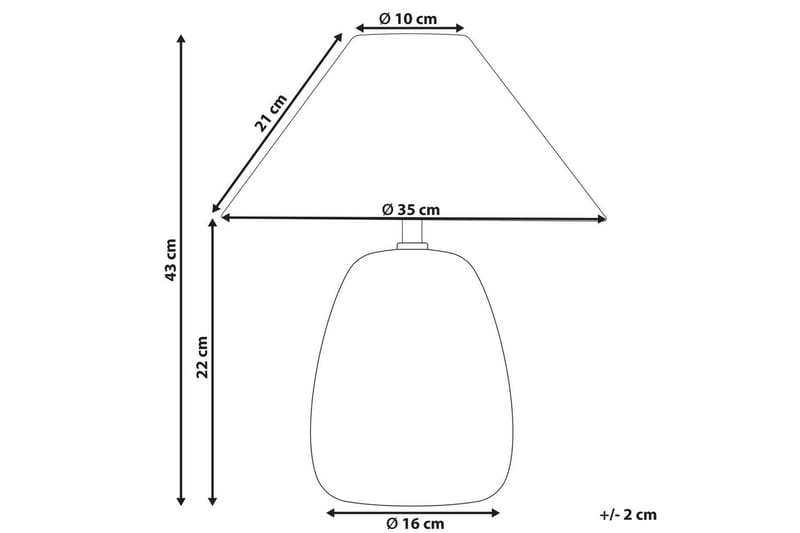 Formentera Bordslampa 43 cm E27 - Flerfärgad - Belysning & el - Inomhusbelysning & lampor - Sänglampor & nattduksbordslampa - Sänglampa bord