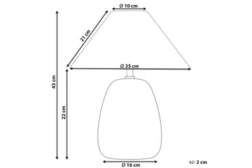 Formentera Bordslampa 43 cm E27 - Flerfärgad - Belysning & el - Inomhusbelysning & lampor - Sänglampor & nattduksbordslampa - Sänglampa bord