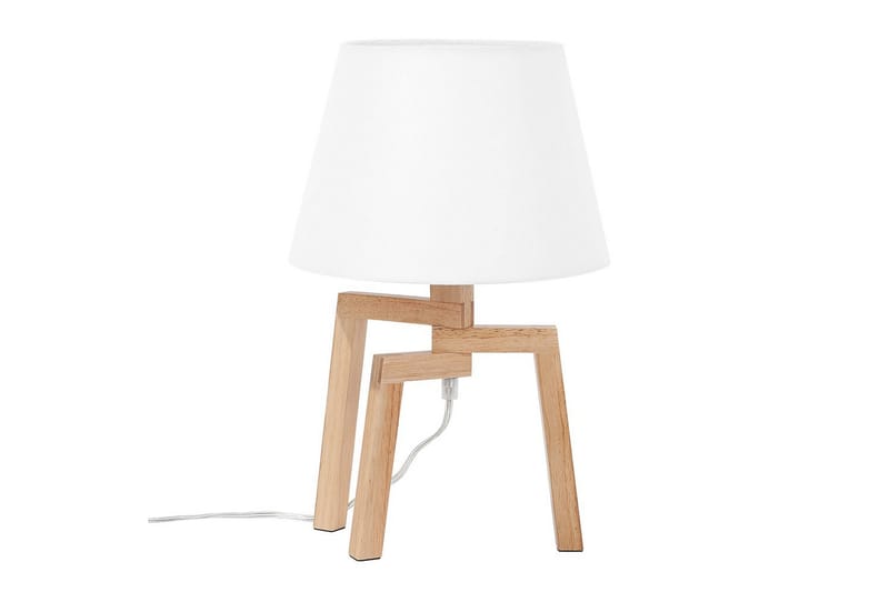 Gorgona Bordslampa 42 cm E14 - Ljus trä/Vit - Belysning & el - Inomhusbelysning & lampor - Sänglampor & nattduksbordslampa - Sänglampa bord