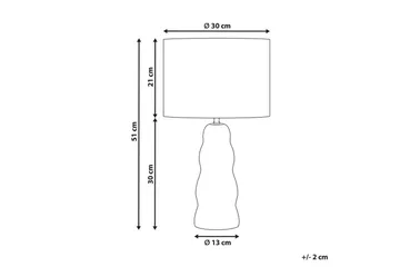 Incantata Bordslampa 51 cm E27 - Beige - Belysning & el - Inomhusbelysning & lampor - Sänglampor & nattduksbordslampa - Sänglampa bord