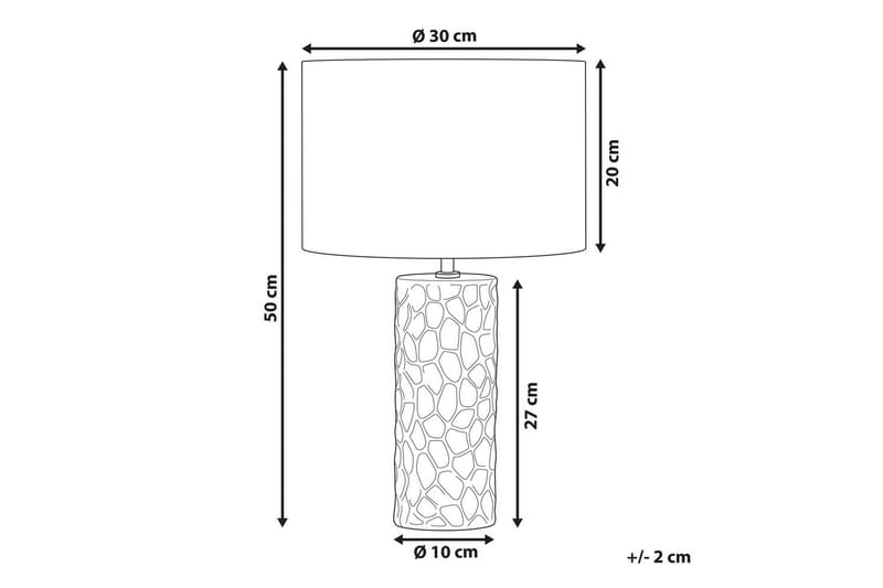 Kamla Bordslampa 50 cm E27 - Grå/Beige - Belysning & el - Inomhusbelysning & lampor - Sänglampor & nattduksbordslampa - Sänglampa bord