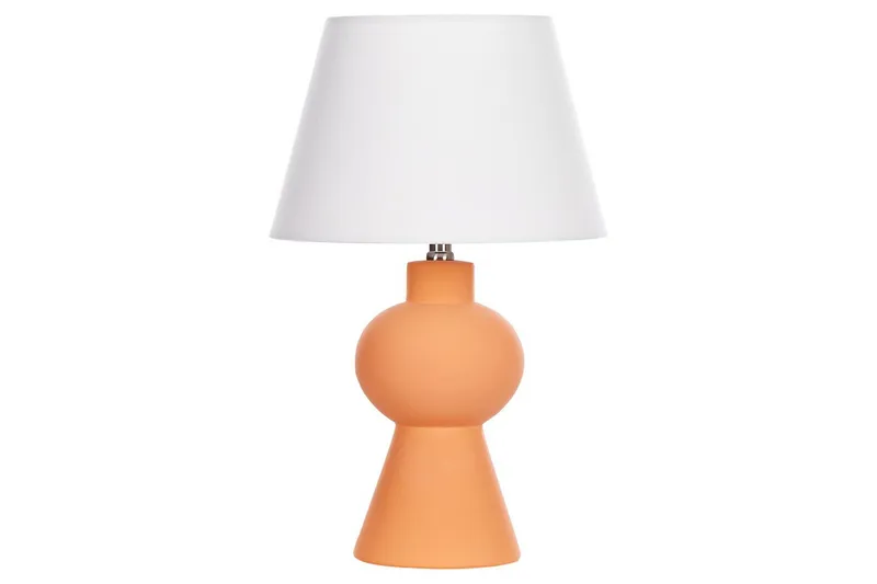 Lemiros Bordslampa 48 cm E27, Orange/Vit