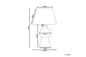 Lemiros Bordslampa 48 cm E27 - Orange/Vit - Belysning & el - Inomhusbelysning & lampor - Sänglampor & nattduksbordslampa - Sänglampa bord