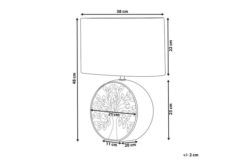 Lenkher Bordslampa 48 cm E27 - Silver/Vit - Belysning & el - Inomhusbelysning & lampor - Sänglampor & nattduksbordslampa - Sänglampa bord