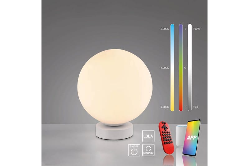 Lolasmart Bolo Just Light Bordslampa - White - Belysning & el - Inomhusbelysning & lampor - Sänglampor & nattduksbordslampa - Sänglampa bord