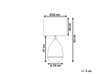 Mariab Bordslampa 63 cm E27 - Vit - Belysning & el - Inomhusbelysning & lampor - Sänglampor & nattduksbordslampa - Sänglampa bord