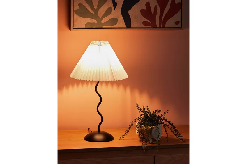 Montecristo Bordslampa 49 cm E27 - Svart/Vit - Belysning & el - Inomhusbelysning & lampor - Sänglampor & nattduksbordslampa - Sänglampa bord