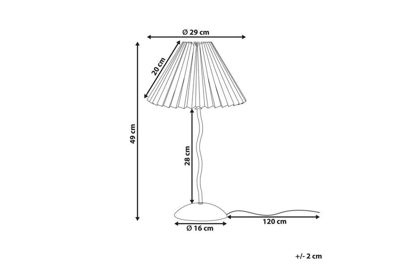 Montecristo Bordslampa 49 cm E27 - Svart/Vit - Belysning & el - Inomhusbelysning & lampor - Sänglampor & nattduksbordslampa - Sänglampa bord