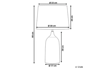 Palmarola Bordslampa 66 cm E27 - Blå/Vit - Belysning & el - Inomhusbelysning & lampor - Sänglampor & nattduksbordslampa - Sänglampa bord
