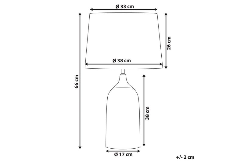 Palmarola Bordslampa 66 cm E27 - Blå/Vit - Belysning & el - Inomhusbelysning & lampor - Sänglampor & nattduksbordslampa - Sänglampa bord
