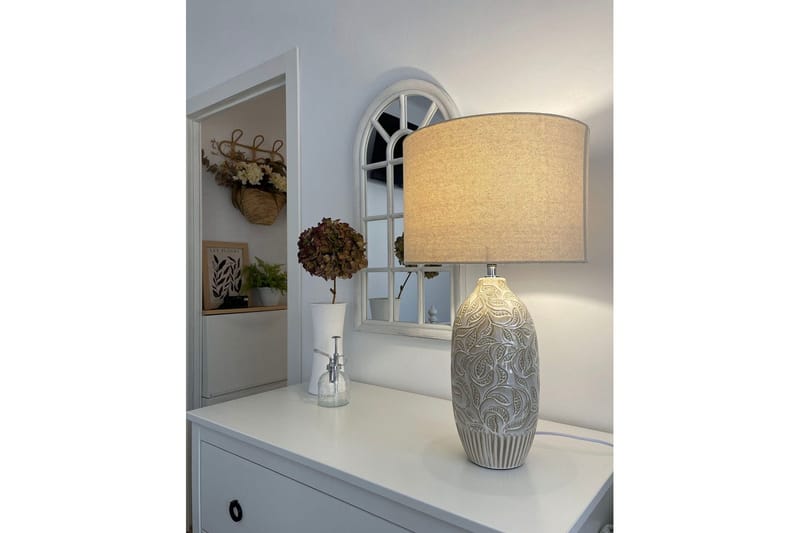 Salza Bordslampa 57 cm E27 - Beige - Belysning & el - Inomhusbelysning & lampor - Sänglampor & nattduksbordslampa - Sänglampa bord