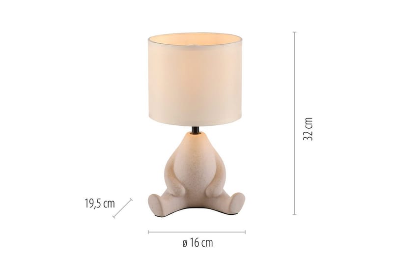 Ted Just Light Bordslampa - Beige - Belysning & el - Inomhusbelysning & lampor - Sänglampor & nattduksbordslampa - Sänglampa bord