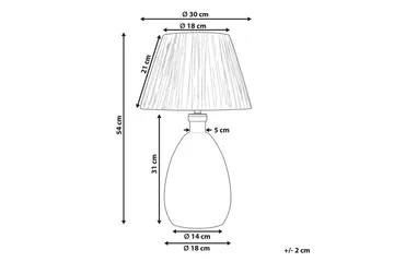 Tila Bordslampa 54 cm E27 - Transparent/Natur - Belysning & el - Inomhusbelysning & lampor - Sänglampor & nattduksbordslampa - Sänglampa bord