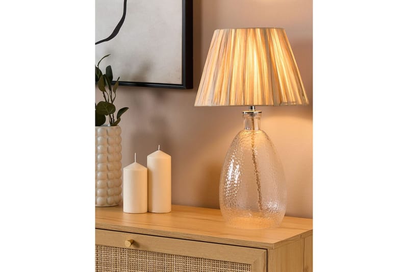 Tila Bordslampa 54 cm E27 - Transparent/Natur - Belysning & el - Inomhusbelysning & lampor - Sänglampor & nattduksbordslampa - Sänglampa bord