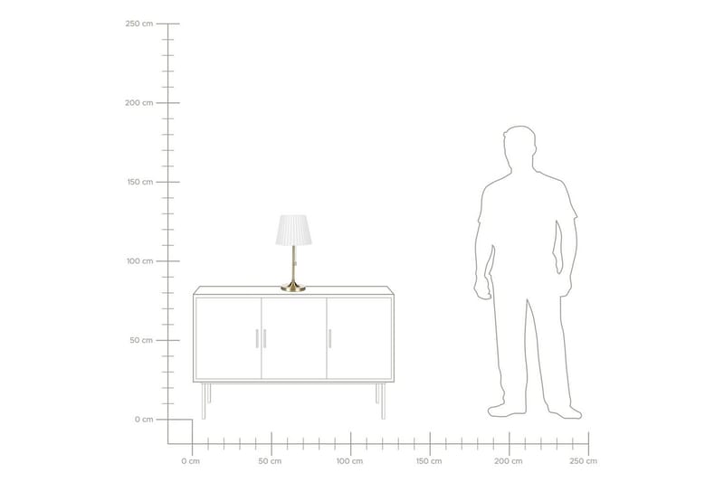 Toryl Bordslampa 48 cm E27 - Mässing/Vit - Belysning & el - Inomhusbelysning & lampor - Sänglampor & nattduksbordslampa - Sänglampa bord