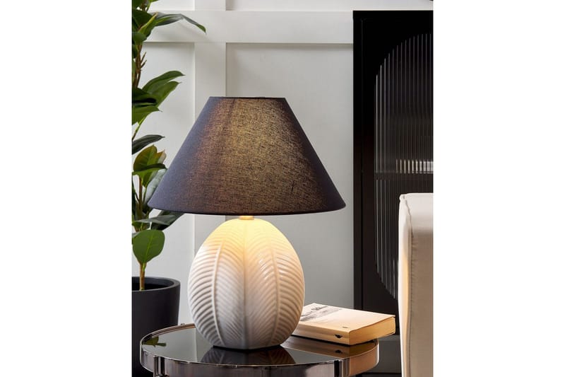 Zakel Bordslampa 42 cm E27 - Gräddvit/Svart - Belysning & el - Inomhusbelysning & lampor - Sänglampor & nattduksbordslampa - Sänglampa bord