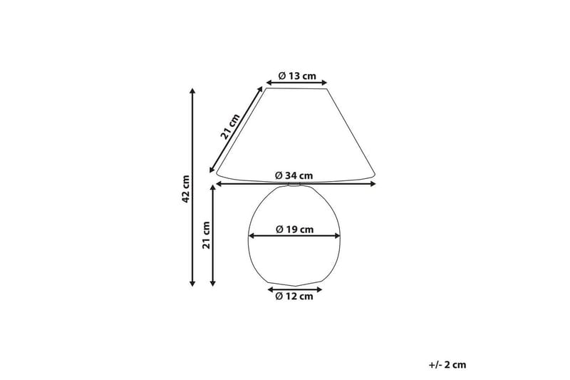 Zakel Bordslampa 42 cm E27 - Gräddvit/Svart - Belysning & el - Inomhusbelysning & lampor - Sänglampor & nattduksbordslampa - Sänglampa bord